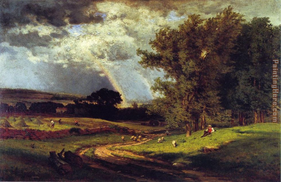 A Passing Shower painting - George Inness A Passing Shower art painting